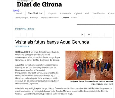 Visita als futurs banys Aqva Gerunda