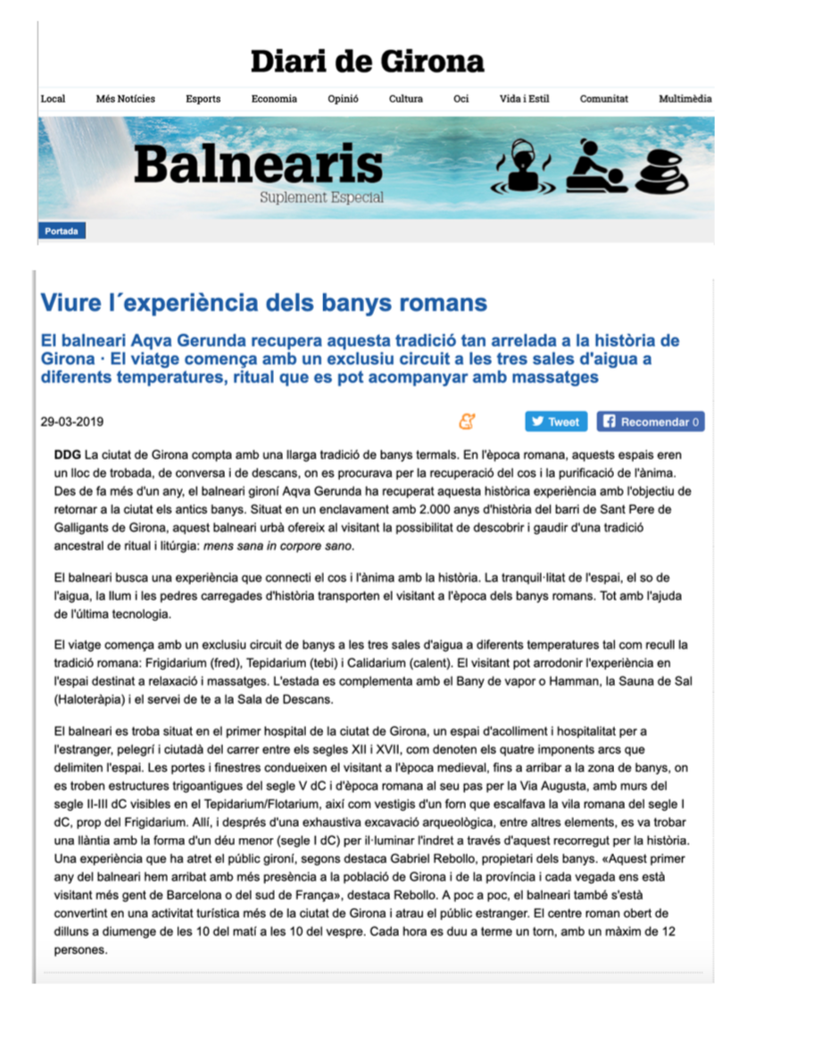 Viure l´experiència dels banys romans